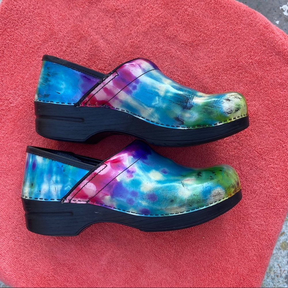 Dansko tie dye clogs size 40